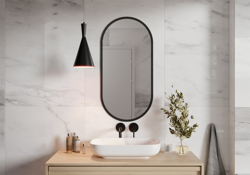 Lustro Owalne DIANA Szlifowane 40x80cm Pion - Eleganckie Lustro Ścienne dla Twojego Wnętrza